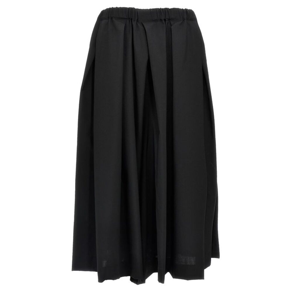 Comme Des Garçons Black Wool Midi Women's Skirt